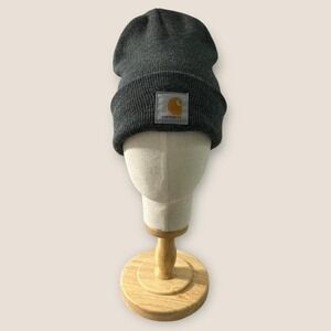 Gray Carhartt Logo Beanie
